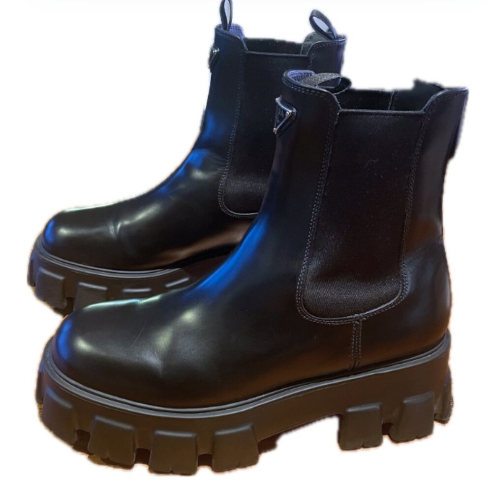 Prada Monolith brushed leather Chelsea boots - Picture 7 of 8